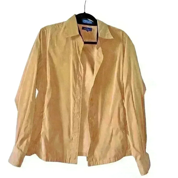 VTG Faconnable Sz L Button Up Shirt jacket Office Casual Lightweight - Picture 1 of 16